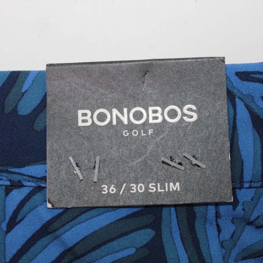 Bonobos Golf Slim Fit NWT Men's 36 x 30 Blue Flat Front Straight Leg Chino Pants - Picture 8 of 11